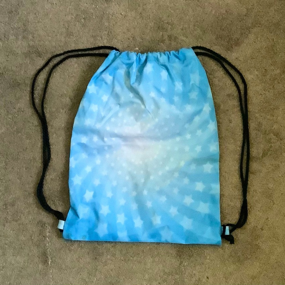 Blue stars drawstring backpack